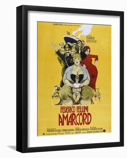 Amarcord, French poster, 1973-null-Framed Art Print