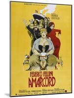 Amarcord, French poster, 1973-null-Mounted Art Print