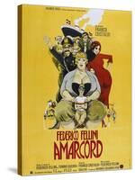 Amarcord, French poster, 1973-null-Stretched Canvas