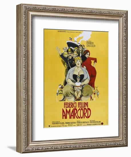 Amarcord, French poster, 1973-null-Framed Art Print