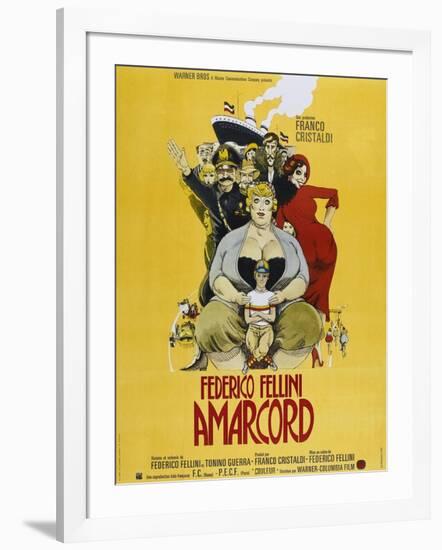 Amarcord, French poster, 1973-null-Framed Art Print