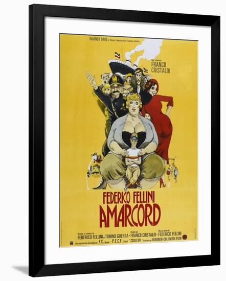 Amarcord, French poster, 1973-null-Framed Art Print