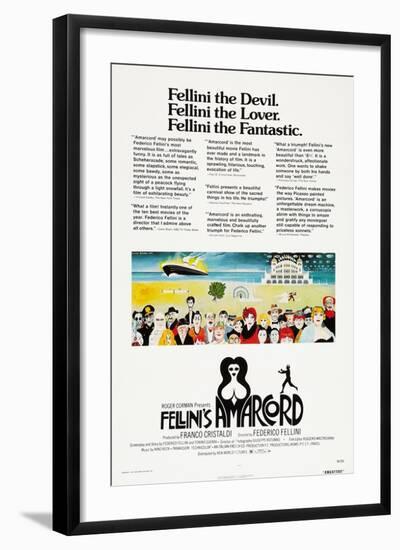 Amarcord, US poster, 1973-null-Framed Art Print