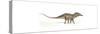 Amargasaurus Dinosaur on White Background-null-Stretched Canvas