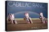 Amarillo, Texas - Cadillac Ranch - Double Rainbow-Lantern Press-Stretched Canvas