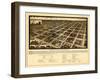 Amarillo, Texas - Panoramic Map-Lantern Press-Framed Art Print