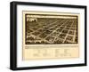 Amarillo, Texas - Panoramic Map-Lantern Press-Framed Art Print