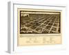 Amarillo, Texas - Panoramic Map-Lantern Press-Framed Art Print