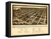 Amarillo, Texas - Panoramic Map-Lantern Press-Framed Stretched Canvas