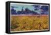 Amarillo, Texas - View of a Field of Wheat at Twilight, c.1935-Lantern Press-Framed Stretched Canvas