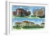 Amarillo, Tx - New Southwestern Hospital Center, Northwest Tx, St. Anthony, and Us Veterans, c.1940-Lantern Press-Framed Art Print