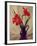 Amaryllis Lillies, in a Dark Glass Jug-Albert Williams-Framed Giclee Print