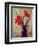 Amaryllis Lillies, in a Dark Glass Jug-Albert Williams-Framed Giclee Print