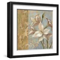 Amaryllis on Soft Blue-Silvia Vassileva-Framed Art Print