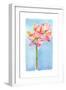 Amaryllis with Aqua Background, 2015-John Keeling-Framed Giclee Print