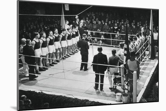 Amateur Boxing Competition Between Germany and Poland, 1936-null-Mounted Giclee Print