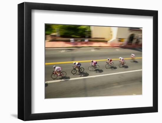 Amateur Men Bicyclists competing in the Garrett Lemire Memorial Grand Prix National Racing Circu...-null-Framed Photographic Print