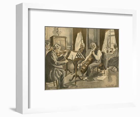 Amateur Quartet-August Mandlick-Framed Art Print