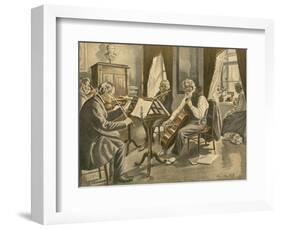 Amateur Quartet-August Mandlick-Framed Art Print