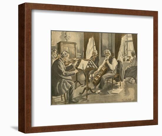 Amateur Quartet-August Mandlick-Framed Art Print