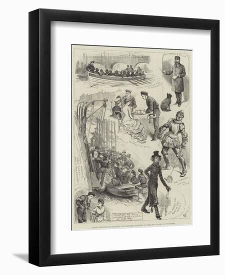 Amateur Theatricals of the Royal Naval Artillery Volunteers, on Board HMS Rainbow, on the Thames-Alfred Courbould-Framed Giclee Print