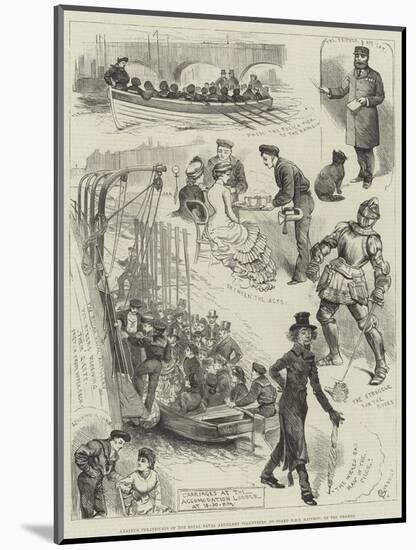 Amateur Theatricals of the Royal Naval Artillery Volunteers, on Board HMS Rainbow, on the Thames-Alfred Courbould-Mounted Giclee Print