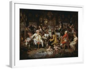 Amateurs of Tye-Wig Music ('Musicians of the Old School')-Edward Francis Burney-Framed Giclee Print