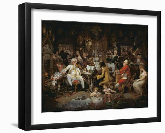 Amateurs of Tye-Wig Music ('Musicians of the Old School')-Edward Francis Burney-Framed Giclee Print