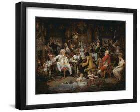 Amateurs of Tye-Wig Music ('Musicians of the Old School')-Edward Francis Burney-Framed Giclee Print