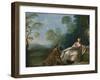 Amatory Conversation, Une Conversation Galante-Jean-Baptiste Pater-Framed Giclee Print