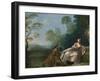 Amatory Conversation, Une Conversation Galante-Jean-Baptiste Pater-Framed Giclee Print