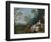 Amatory Conversation, Une Conversation Galante-Jean-Baptiste Pater-Framed Giclee Print