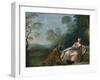 Amatory Conversation, Une Conversation Galante-Jean-Baptiste Pater-Framed Giclee Print