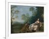 Amatory Conversation, Une Conversation Galante-Jean-Baptiste Pater-Framed Giclee Print