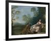 Amatory Conversation, Une Conversation Galante-Jean-Baptiste Pater-Framed Giclee Print