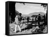 Amatuer Artists Painting Hudson River Landscape Scene-Alfred Eisenstaedt-Framed Stretched Canvas