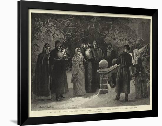 Amatuer Waits, a Country House Party Serenading their Friends on Christmas Eve-Arthur Hopkins-Framed Giclee Print