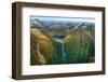 Amazing Aerial View of Fiordland National Park on Scenic Flight from Milford Sound to Queenstown, N-Lina Shatalova-Framed Photographic Print