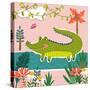 Amazing Alligator-Tina Finn-Stretched Canvas