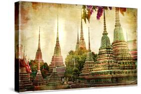 Amazing Bangkok - Artwork In Painting Style-Maugli-l-Stretched Canvas