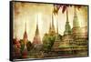 Amazing Bangkok - Artwork In Painting Style-Maugli-l-Framed Stretched Canvas