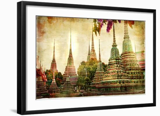 Amazing Bangkok - Artwork In Painting Style-Maugli-l-Framed Art Print