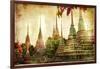 Amazing Bangkok - Artwork In Painting Style-Maugli-l-Framed Art Print