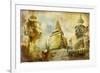 Amazing Bangkok - Artwork In Painting Style-Maugli-l-Framed Art Print