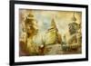 Amazing Bangkok - Artwork In Painting Style-Maugli-l-Framed Art Print