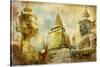 Amazing Bangkok - Artwork In Painting Style-Maugli-l-Stretched Canvas