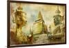 Amazing Bangkok - Artwork In Painting Style-Maugli-l-Framed Art Print