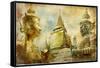 Amazing Bangkok - Artwork In Painting Style-Maugli-l-Framed Stretched Canvas