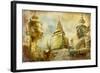 Amazing Bangkok - Artwork In Painting Style-Maugli-l-Framed Art Print