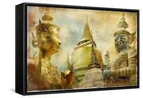 Amazing Bangkok - Artwork In Painting Style-Maugli-l-Framed Stretched Canvas